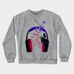 Headphone Music Hang Drum Crewneck Sweatshirt